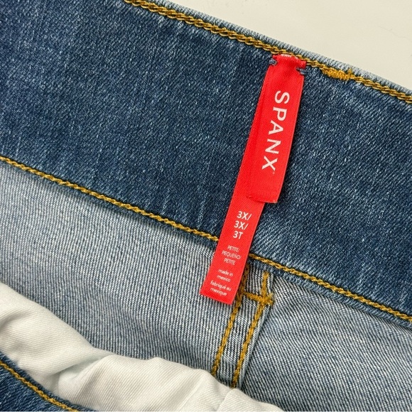 Spanx Jeans Womens 3X Plus Size Elastic Waist Pull On High Rise Wide Leg Stretch - Picture 8 of 9